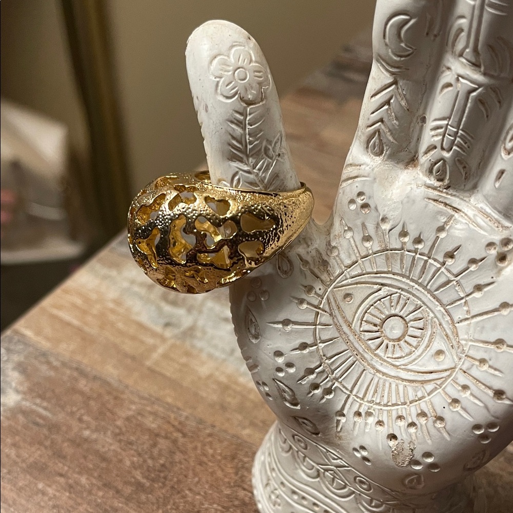 Gold Statement Ring - image 2